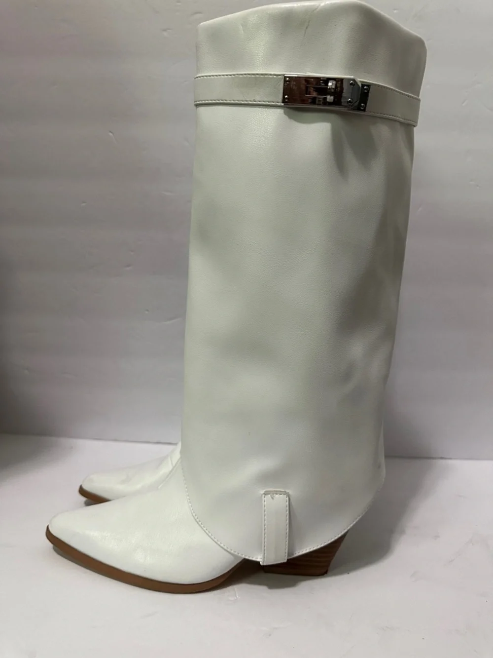 Fashion Nova chill out Knee High Boots with buckle 7
